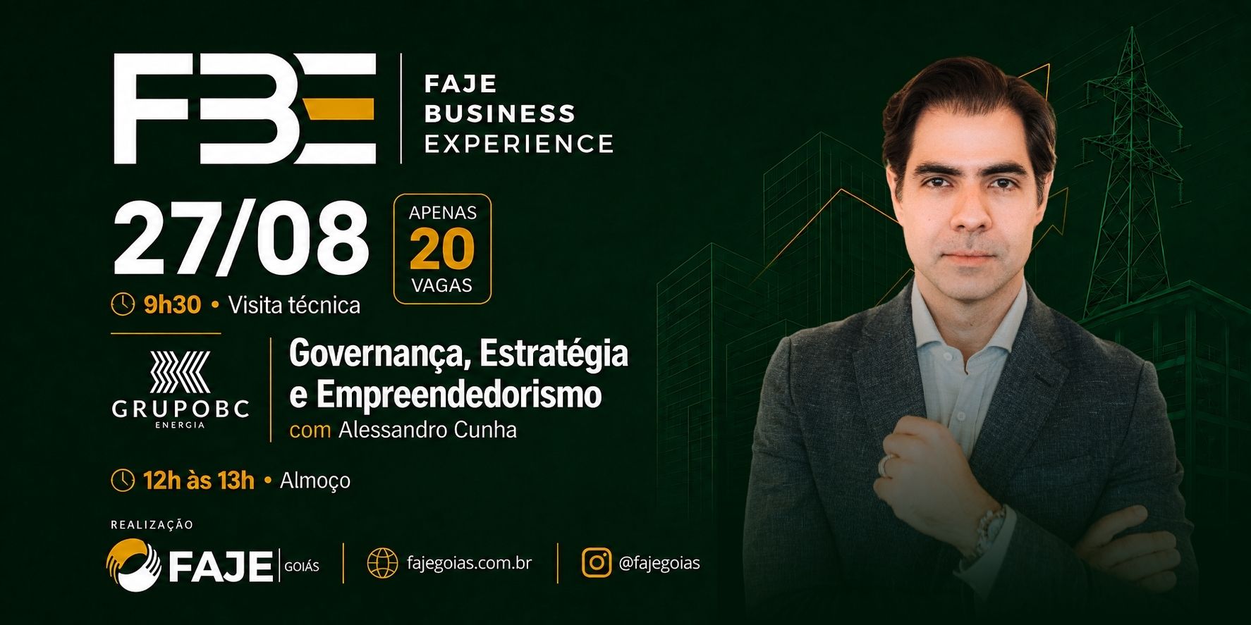 Capa do evento Visita Técnica - Grupo BC Energia | FAJE Business Experience